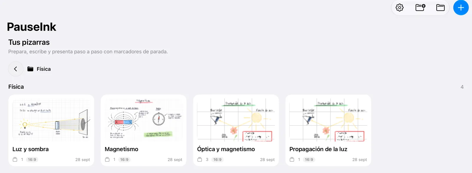 Biblioteca de proyectos y archivos