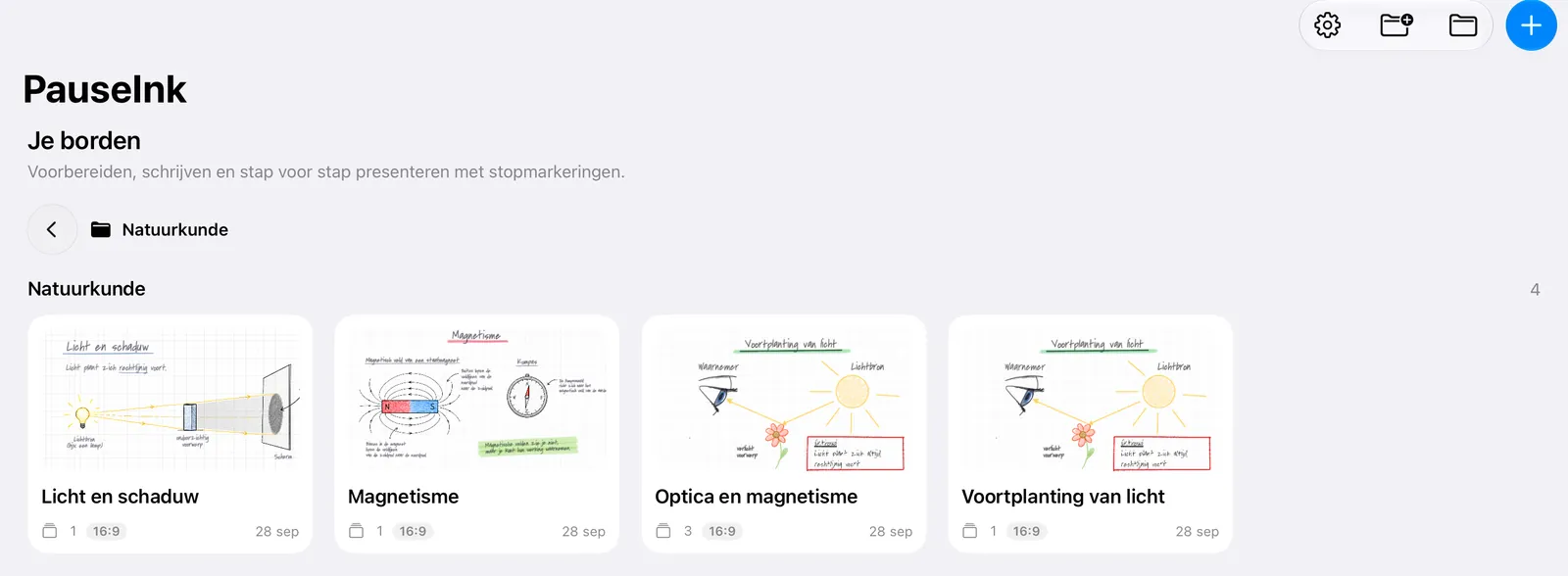 Projectoverzicht en bestanden